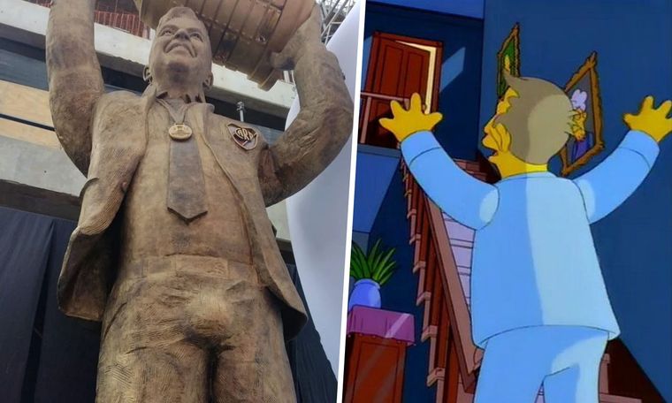 El diseño de la estatua de Marcelo Gallardo generó todo tipo de bromas.