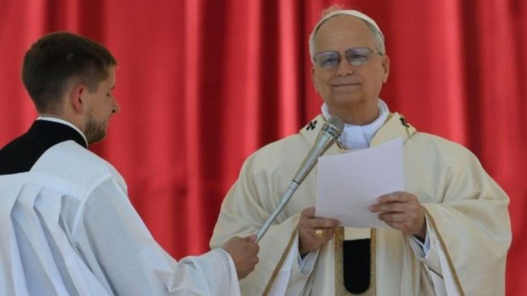 El Papa León XIV previo al rezo mariano del Regina Caeli.