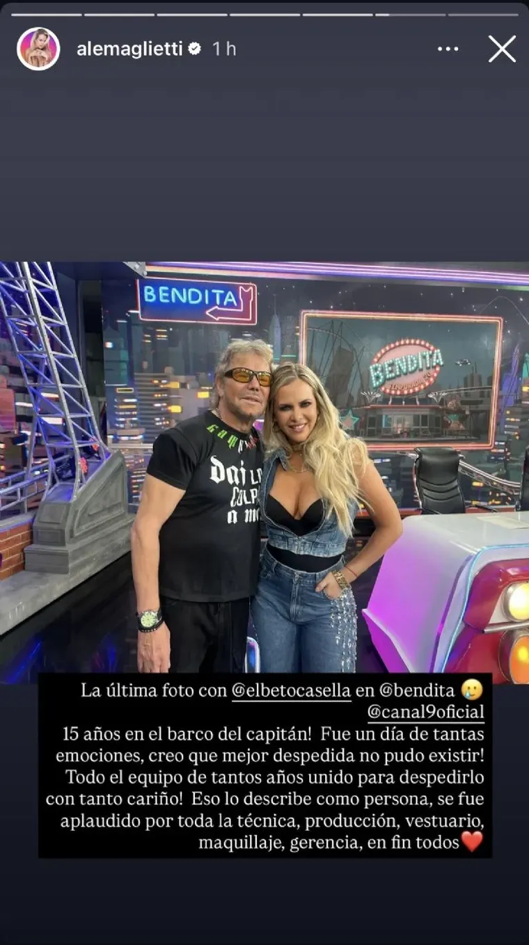 Alejandra Maglietti y Beto Casella compartieron un abrazo simbólico tras finalizar la última emisión. Alejandra Maglietti y Beto Casella compartieron un abrazo simbólico tras finalizar la última emisión.