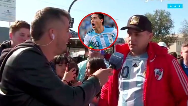 El hincha de River que fue a ver a la Selección y se reveló como ¡fanático de Riquelme!