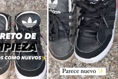 Reveló en Instagram el truco definitivo para dejar tus zapatillas como nuevas Foto: Captura del video