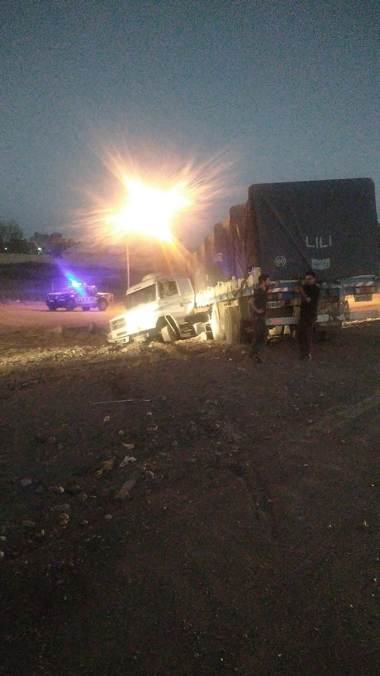 La escena tras el accidente