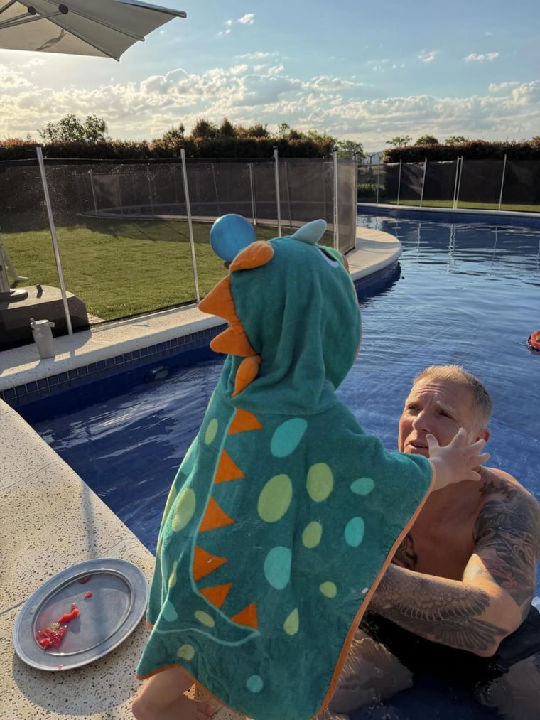 La gran piscina de la casa de Fantino. La gran piscina de la casa de Fantino.