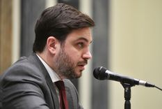 Previo al inicio del debate presidencial, Ramiro Marra confrontó con un cronista cuando fue consultado por la dolarización Foto: Noticias Argentinas