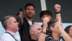 Lionel Messi vio la carrera en un sector exclusivo de Mercedes.
