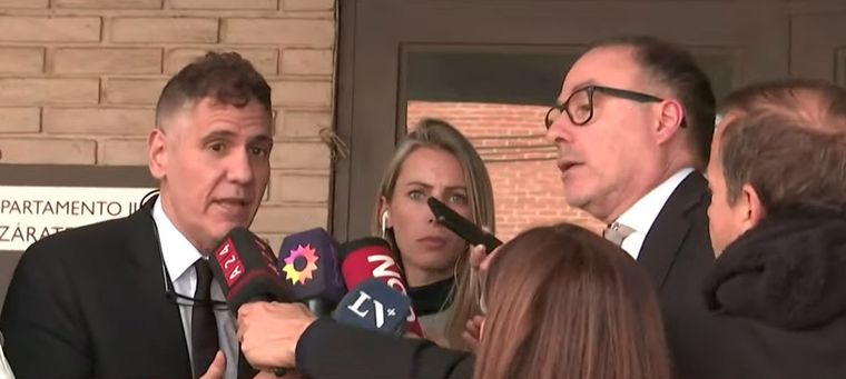 El abogado querellante Javier Baños y el defensor Claudio Nitzcamer