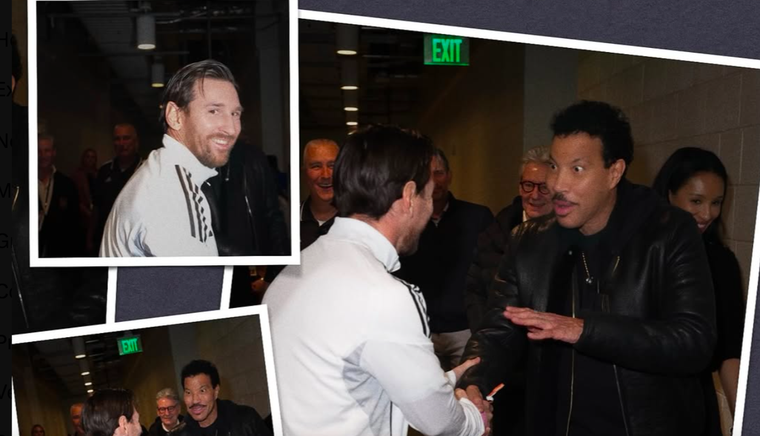 Un momento esperado por la familia desde antaño: Messi y Lionel Richie. Foto: @lionelrichie