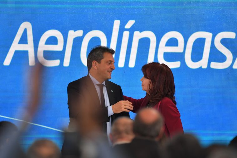 Sergio Massa y Cristina Fernández de Kirchner. Foto: Telam