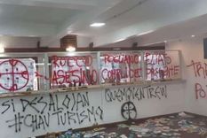 Las pintadas tras la orden de desalojo Foto: Río Negro