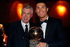 Carlo Ancelotti y Cristiano Ronaldo coincidieron en Real Madrid entre 2013 y 2015 Foto: Real Madrid