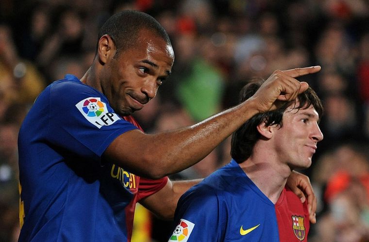 Henry y Messi en Barcelona. Foto: Ace Football