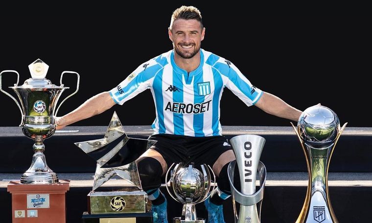 Iván Pillud es el jugador con más títulos oficiales en la historia de Racing Foto: Archivo