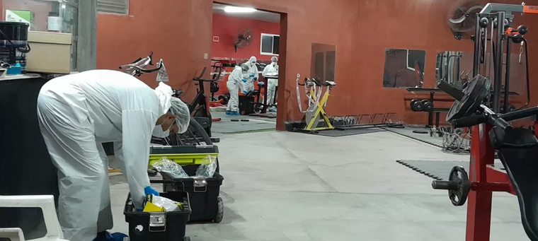 Policía Científica de Tucumán en la escena del crimen Foto: NA