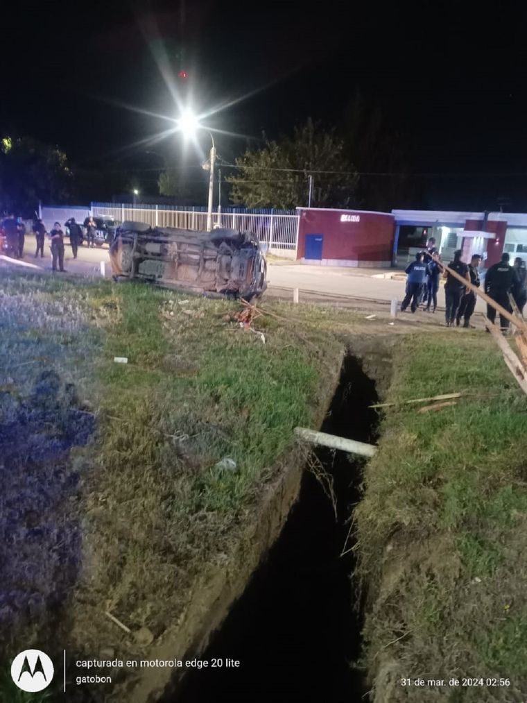 Murió un joven tras una persecución y vuelco Foto: Ministerio de Seguridad de Mendoza