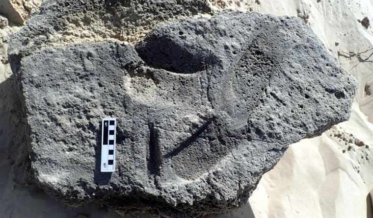 huellas humanas arqueología Las huellas humanas encontradas en una playa de Sudáfrica. Foto: GardenRouteNationalPark.