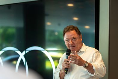 MDZol | Durante la presentación, MDZ dialogó con Conrado Wittstatt, responsable de Audi en Argentina