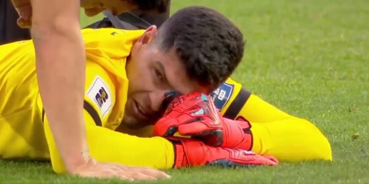 El arquero estará medio año alejado de las canchas. Foto: Captura