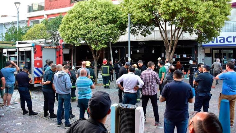 Explotó un comercio en Florencio Varela Foto: Télam