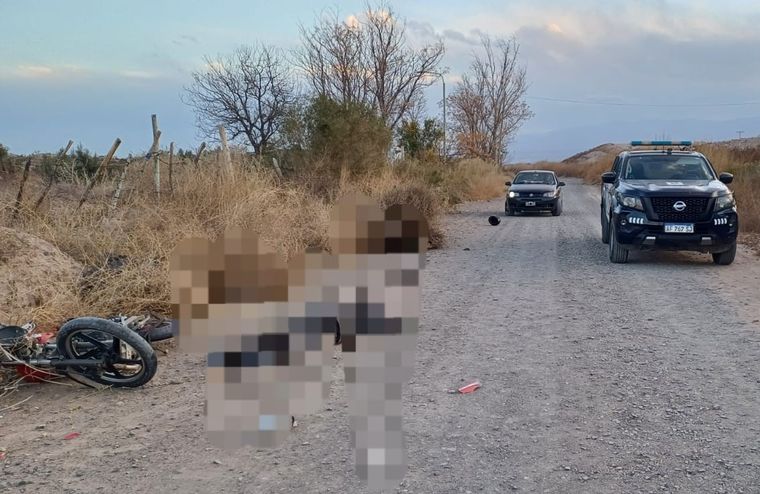 La escena del accidente en El Borbollón. 