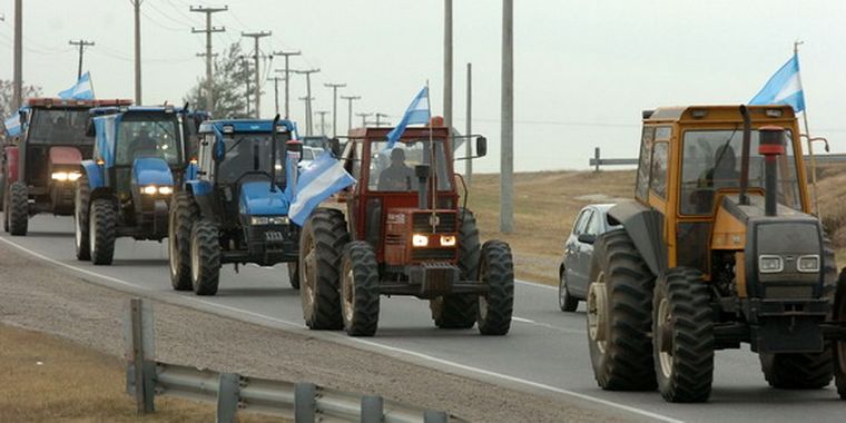 Tractorazo durante el último paro del campo. Foto: NA