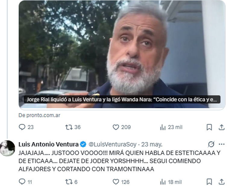 Luis Ventura contra Jorge Rial. Luis Ventura contra Jorge Rial.