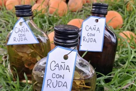 La caña con ruda forma parte de una tradición que se renueva cada 1° de agosto en distintos puntos del país.