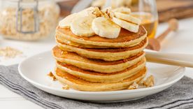 Panqueques de banana y avena riquísimos. Panqueques de banana y avena riquísimos.