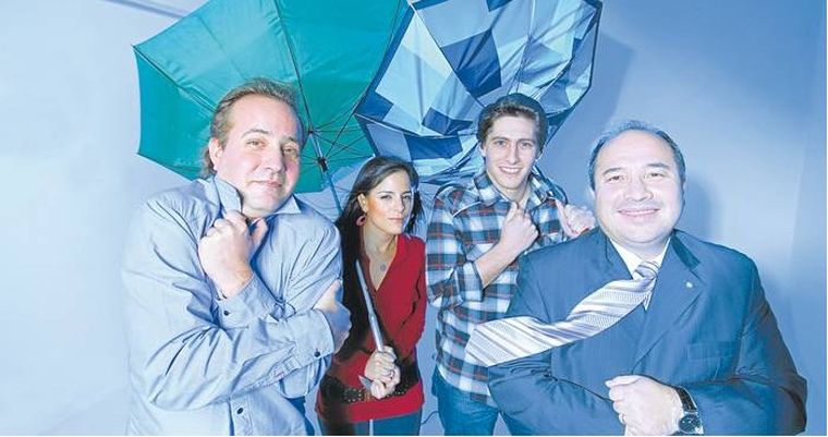 Diego Angeli, Noelia Corral, Leonardo De Benedectis y Mauricio Saldívar