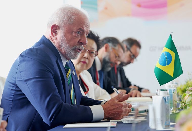 Lula Da Silva en la cumbre del G7 Foto: Télam