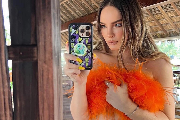 Esta fue el incómodo momento en una entrevista de Belinda, donde casi vomita. Foto: Instagram