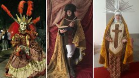 Diseños de autor: la llamativa propuesta de trajes con materiales sustentables del artista de Tunuyán. Diseños de autor: la llamativa propuesta de trajes con materiales sustentables del artista de Tunuyán.