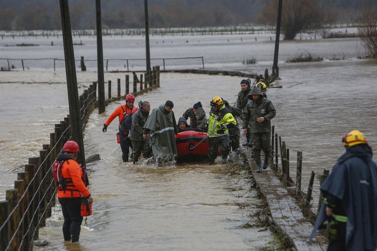 Las lluvias en Chile provocaron gravísimas inundaciones. Foto: EFE