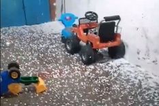 fotos y videos: granizo durante la madrugada en varios puntos de mendoza