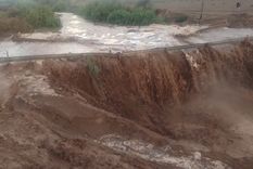 La imagen de la crecida del cauce Foto: Vialidad