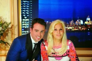 MDZol | Marcelo Bezina junto a la diva de la televisión. Foto: Archivo Marcelo Bezina