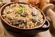 Plato sofisticado: risotto de hongos silvestres con un toque casero Foto: Shutterstock