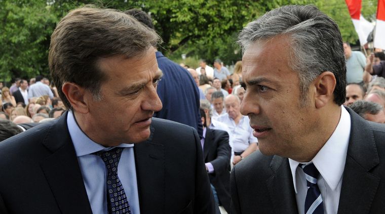 Rodolfo Suarez y Alfredo Cornejo, ambos quisieron avanzar con Portezuelo del Viento en sus gestiones. Foto: ALF PONCE MERCADO / MDZ