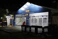 Puesto de testeo en Ezeiza Foto: La Nación