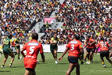 MDZol | Partido entre el seleccionado australiano de rugby league y el de Papúa Nueva Guinea Foto: Departamento de Asuntos Exteriores de Australia