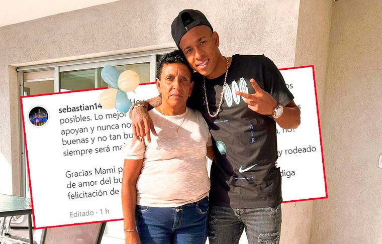 Sebastián Villa festejó su cumpleaños con su madre y escribió un insólito posteo en Instagram.