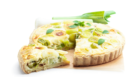 Tarta de puerro: receta casera paso a paso Foto: Shutterstock