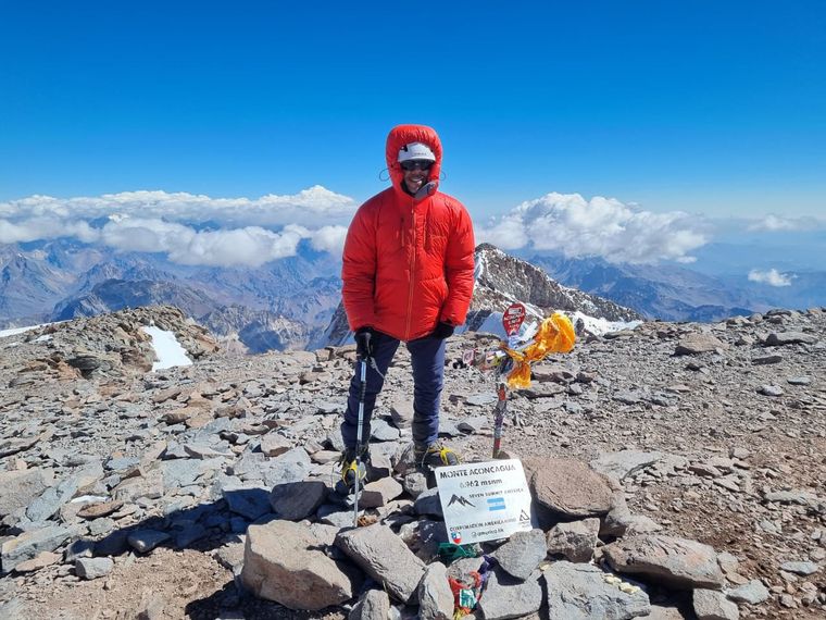 José Luis Medina llegó a la cima del Aconcagua en 12 días.&nbsp;
