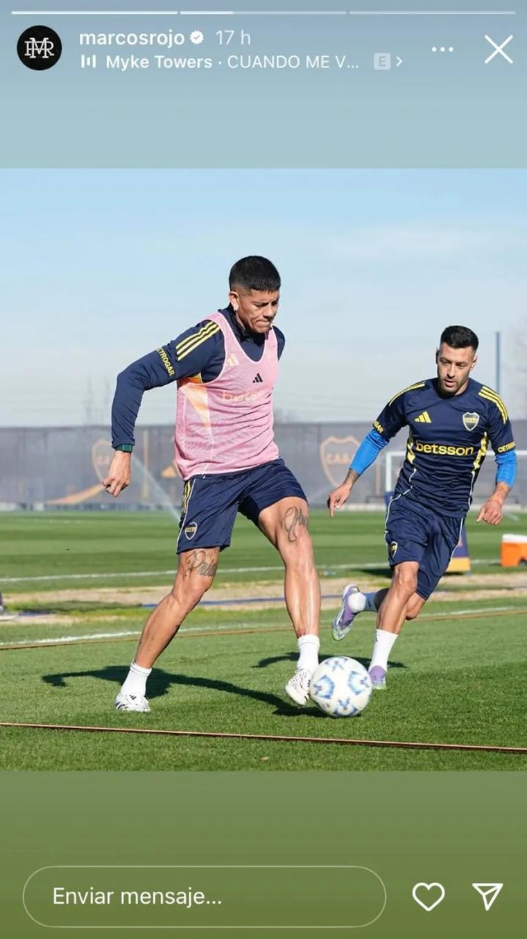 La segunda historia que subió Rojo a su IG. Foto: marcosrojo La segunda historia que subió Rojo a su IG. Foto: marcosrojo