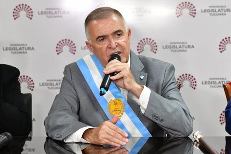 El gobernador de Tucumán, Osvaldo Jaldo, recibió amenazas en su teléfono personal este lunes. Foto: X (@OsvaldoJaldo) El gobernador de Tucumán, Osvaldo Jaldo, recibió amenazas en su teléfono personal este lunes. Foto: X (@OsvaldoJaldo)