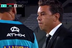 sos muy mentiroso: gallardo, picante contra el linea en la derrota de river