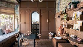 El pequeño dormitorio convertido en una sala de entretenimientos para jóvenes y niños. Crédito de la imagen: Magnolia El pequeño dormitorio convertido en una sala de entretenimientos para jóvenes y niños. Crédito de la imagen: Magnolia