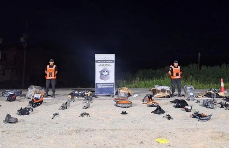 La Policía de Tucumán secuestró partes de motos que habían sido robadas en Buenos Aires Foto: NA