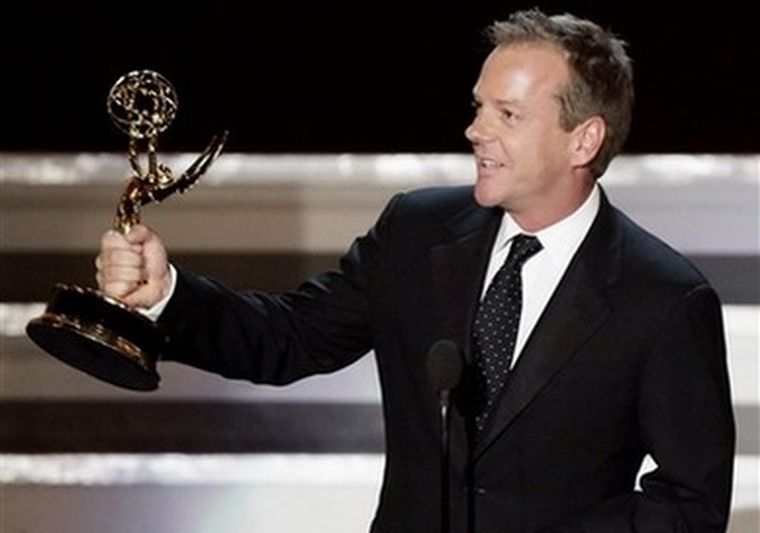 Kiefer Sutherland compite como mejor actor por su serie papel como el agente Jack Bauer en la serie 24. Foto: Yahoo Entretenimiento