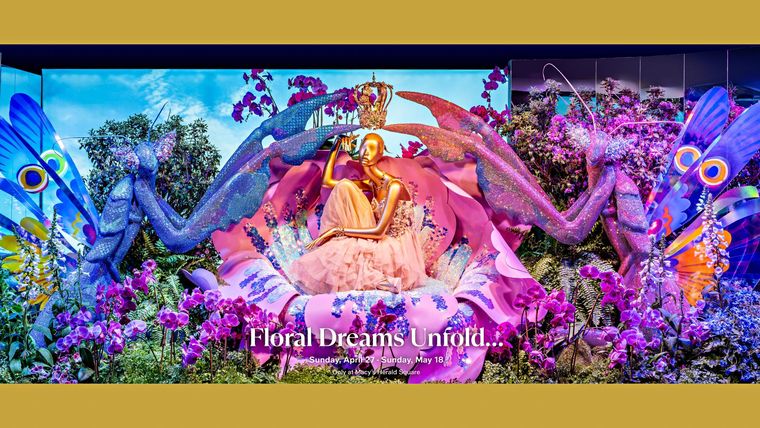 Flower Show: vidriera para la famosa tienda Macy's. New York (2025). Flower Show: vidriera para la famosa tienda Macy's. New York (2025).