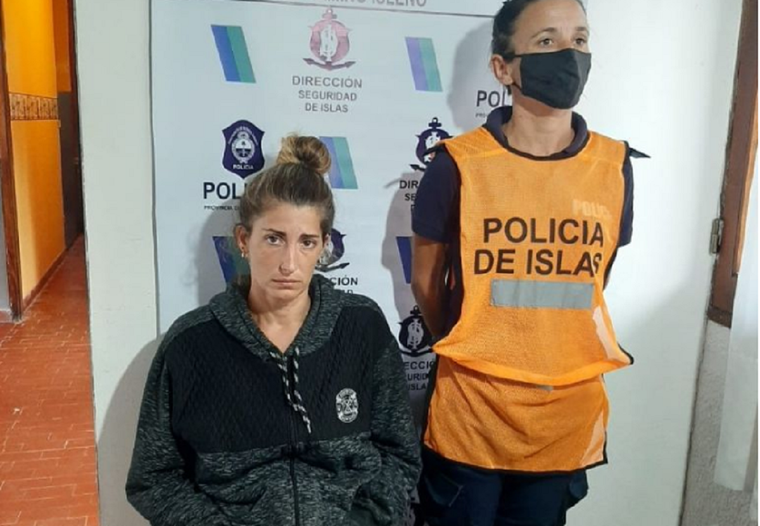 Betiana, minutos después de su hallazgo.